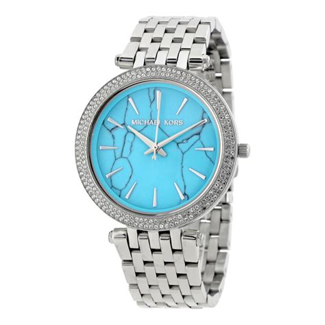 michael kors turquoise watch silver|michael kors turquoise face watch.